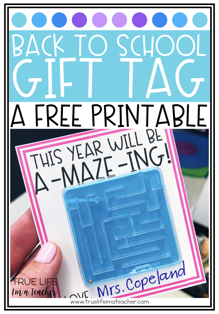 Easy, inexpensive back to school student gift with a free gift tag printable.
