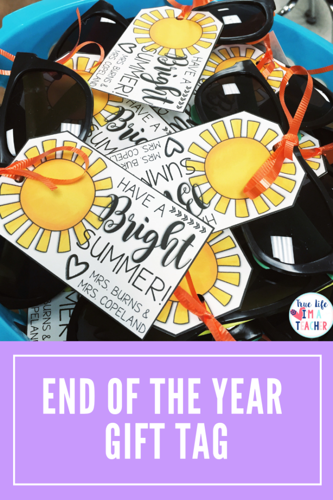 Easy End of the Year Student Gift free printable gift tag