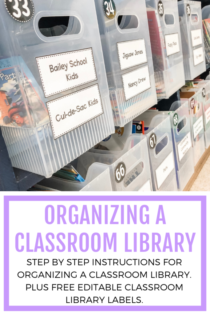 Step by step instructions for organizing a classroom library. Download free labels to organize your classroom library.
