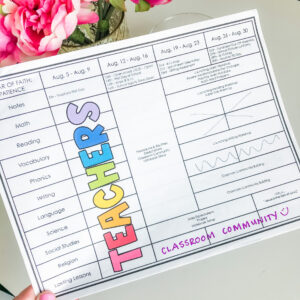 Use a year long pacing guide to make day-to-day lesson planning easier.