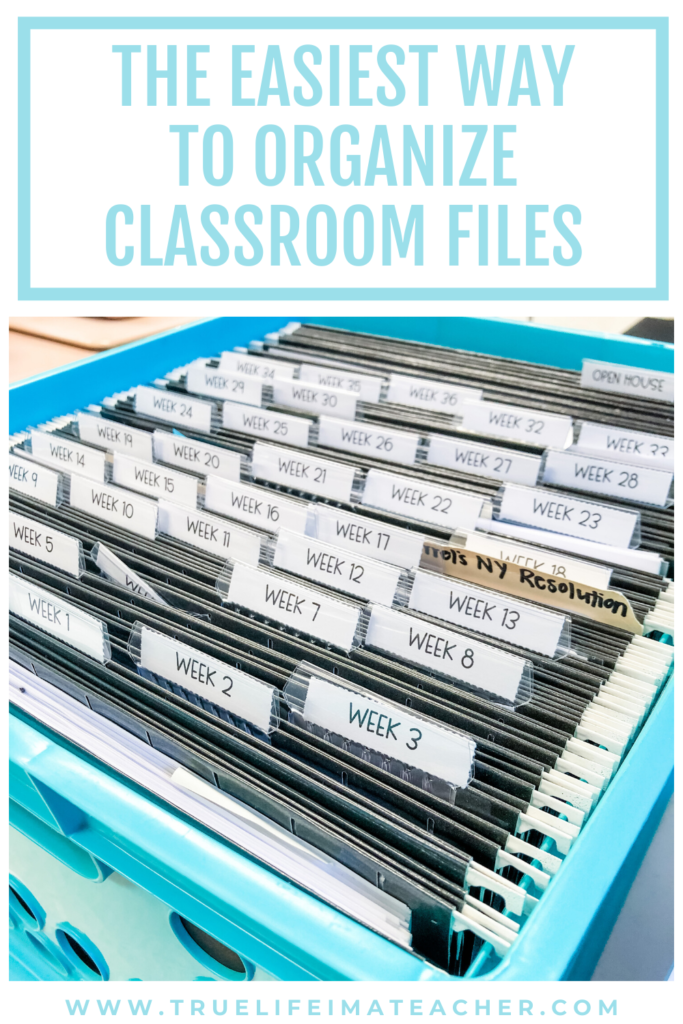 The easiest way to organize classroom files is so much less complicated than you think. You need a few inexpensive supplies and you'll be good to go.