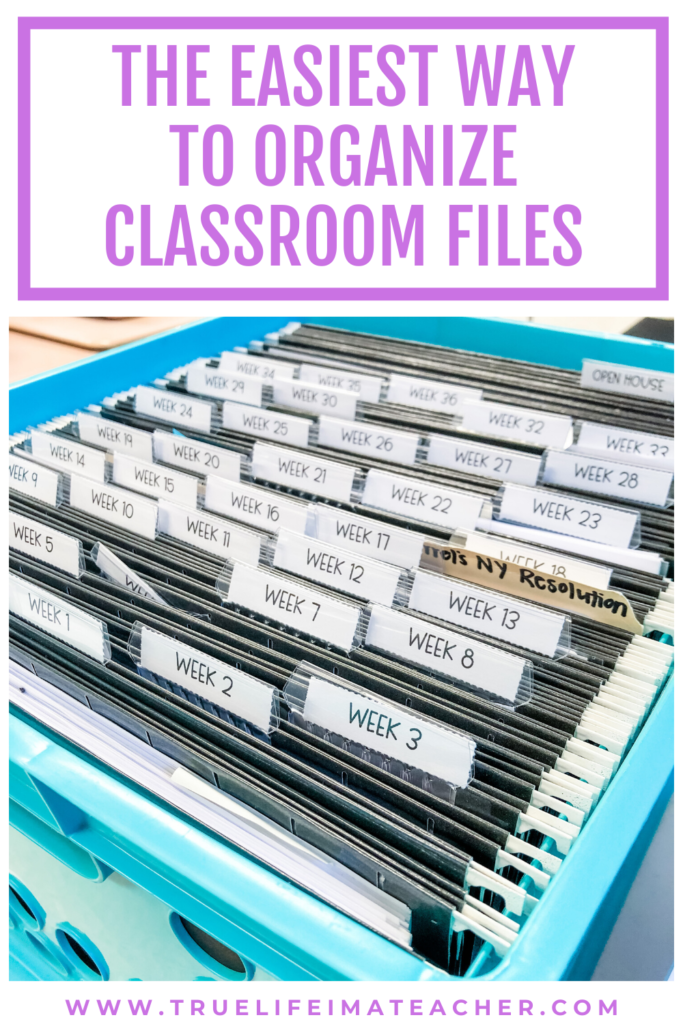 The easiest way to organize classroom files is so much less complicated than you think. You need a few inexpensive supplies and you'll be good to go.